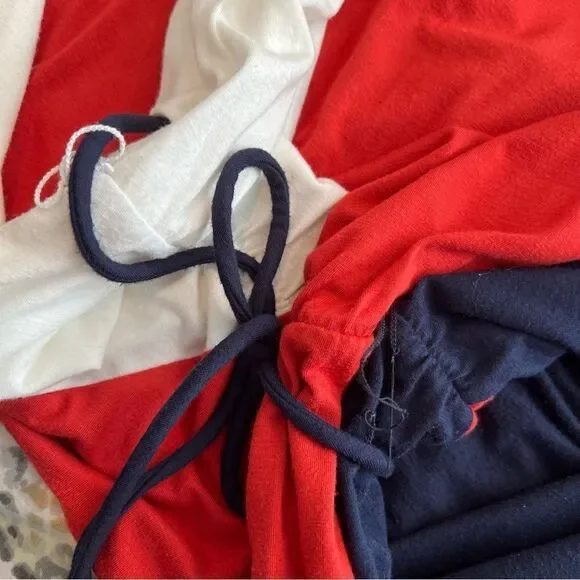 Three Dots Red, White, and Blue Color Block Hi Lo Dress size S - Picture 8 of 13